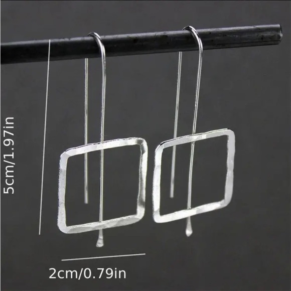 Boho Geometric Irregular Dangle Earrings - Picture 6 of 6